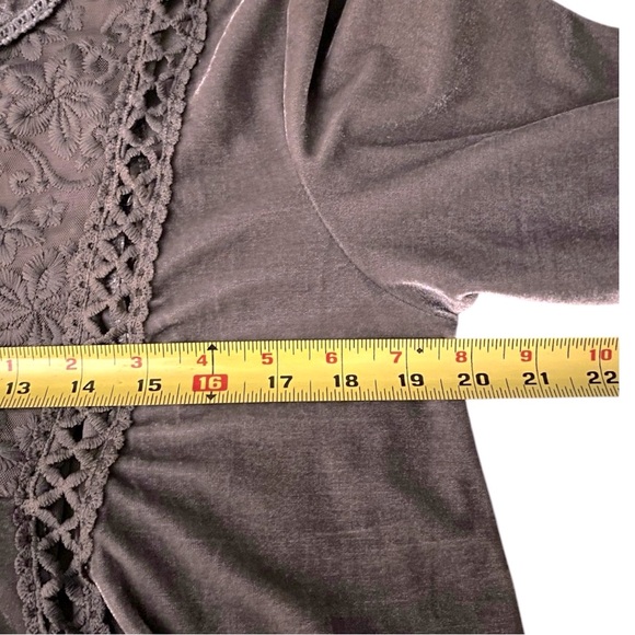 POL Boho Velvet Dress / Tunic Gray M - Picture 13 of 16